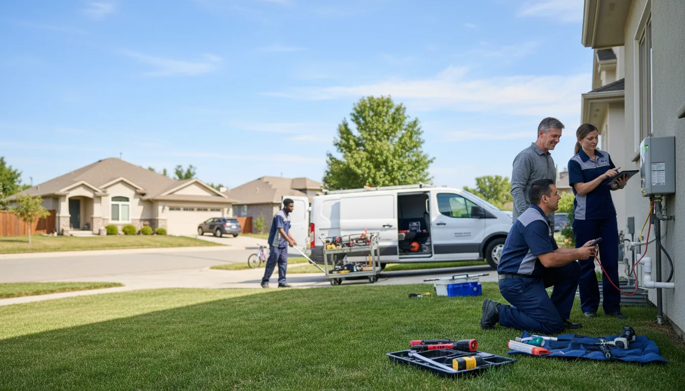 Tankless water heater service in Falun, KS